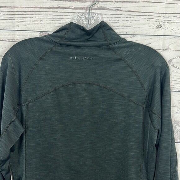 Under Armour Top Womens Medium Black Long Pull Over Long Sleeve Running Stretch - Picture 5 of 9